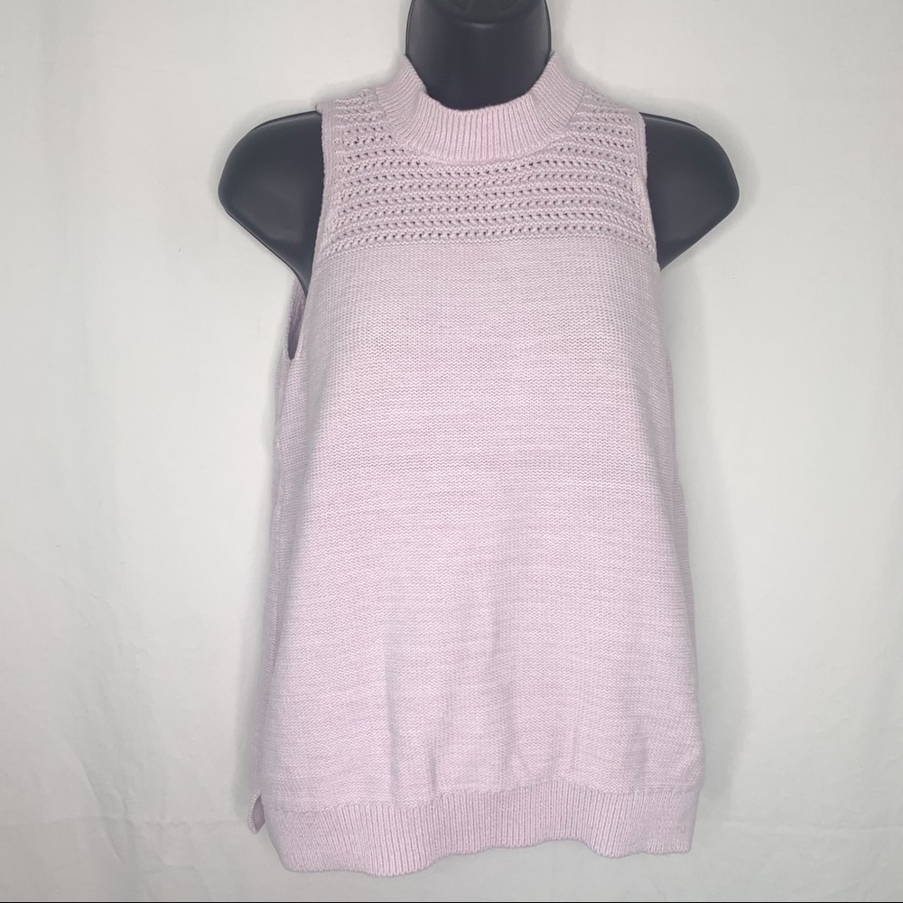 🦩2/$25 GAP / Sleeveless Knit Mock neck Tank / Quartz Pink